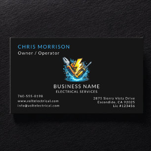 Carte de visite pour services électriques
