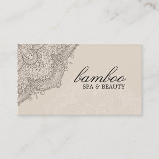 Carte de visite pour Spa Exotique Brun & Crème