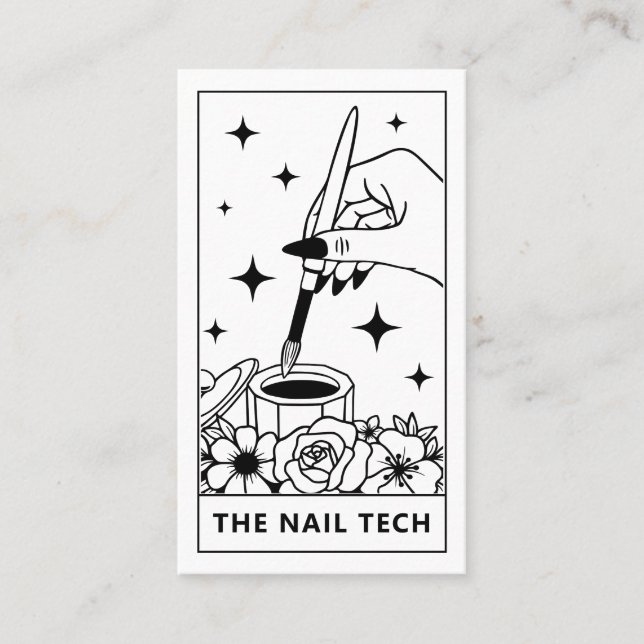 Carte de visite pour technicienne en onglerie taro (Devant)