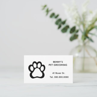 Carte de visite pour toiletteur d'animaux