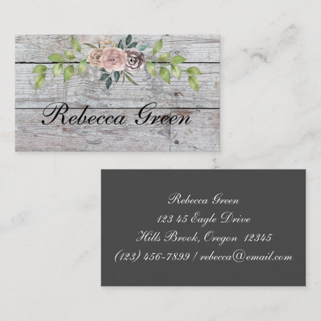 Carte De Visite Pour toujours deux coeurs - un amour (Devant / Derrière)