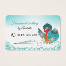 carte de visite pour tricoteurs et crocheteurs. 
