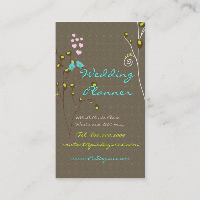 Carte de visite pour Wedding planners (Devant)