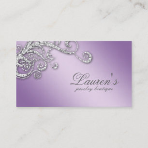 Carte De Visite Pourpre de diamant de parties scintillantes de
