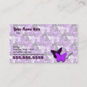 Carte de visite pourpre de papillon