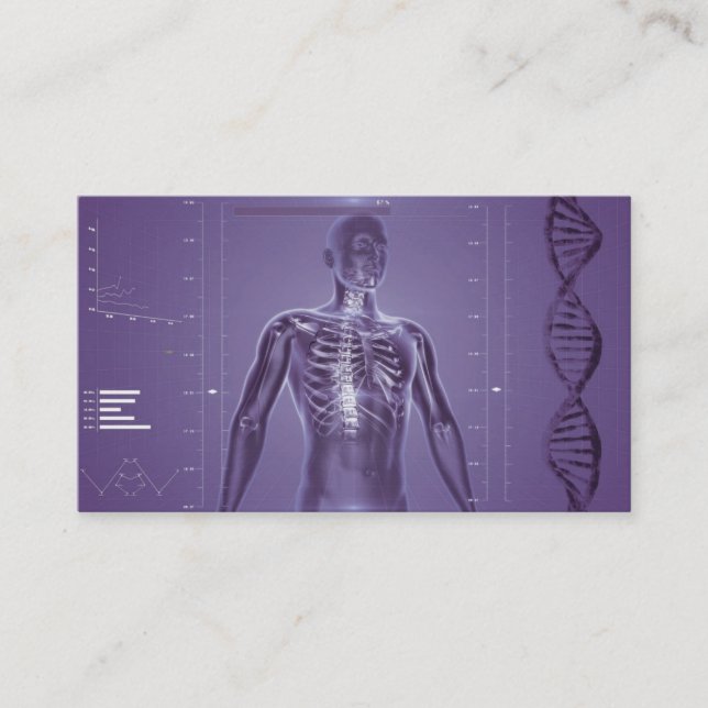 Carte De Visite Pourpre de pointe de santé (Devant)