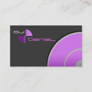Carte de visite pourpre du DJ d'effet de gradient