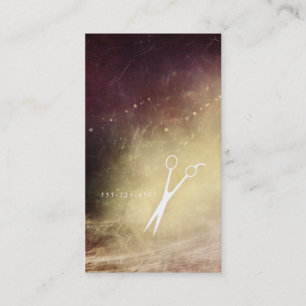 Carte De Visite pourpre moderne de cisaillements de ciseaux de