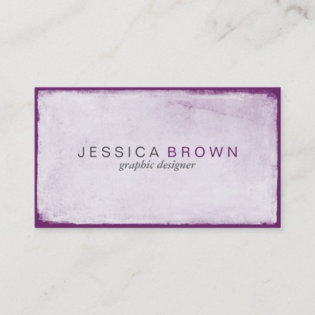 Carte de visite pourpre violet moderne de tableau (Devant)