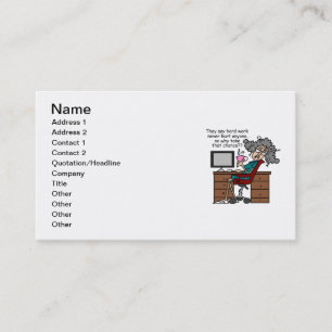 Carte De Visite Pourquoi humour de dur labeur d'occasion