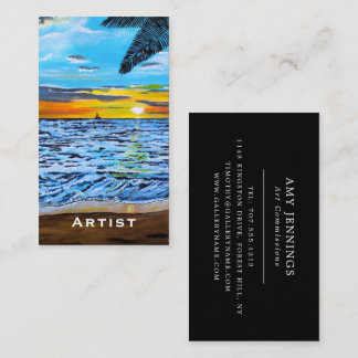 Carte De Visite Poursuite du coucher de soleil Peinture d'Alfred F