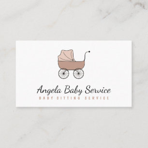 Carte De Visite Poussette Baby-sitter Garderie Crèche