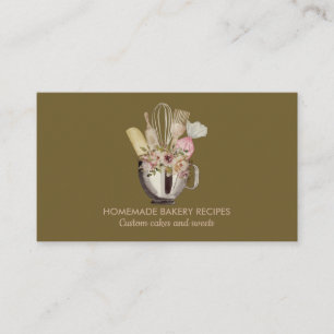 Carte De Visite Poussière Boulangerie Poussière Cake Maker Cupcake