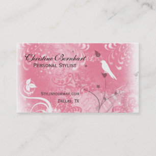 Carte de visite poussiéreux élégant de Flourish