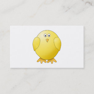 Carte De Visite Poussin mignon. Petit oiseau jaune