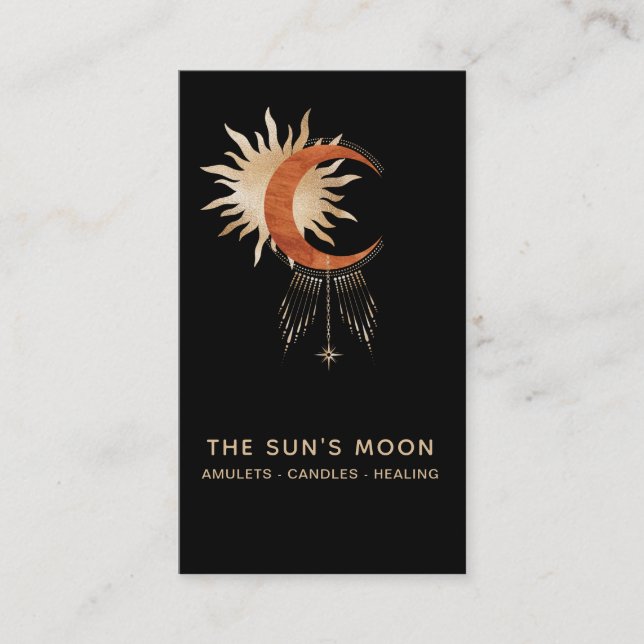 Carte De Visite *~* Poutres de lune cosmique Universe Rayons de so (Devant)