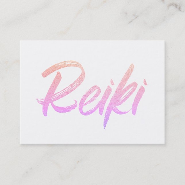 Carte De Visite Praticien ou maître curatif d'énergie de Reiki de (Devant)