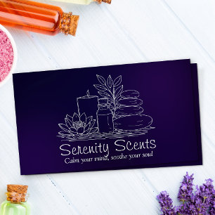 Carte De Visite Pratique d'aromathérapie White Line Art