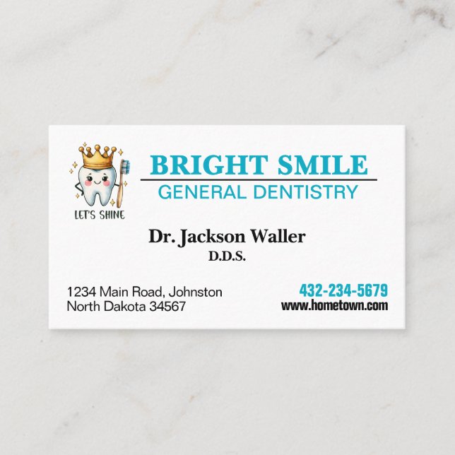 Carte De Visite Pratique des dentistes (Devant)