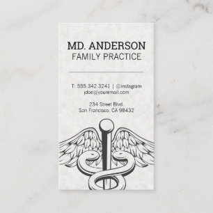 Carte De Visite Pratique familiale   Symbole Médicale