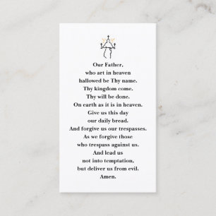 Carte De Visite Prayer Card 