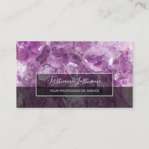 Carte De Visite Precieux améthyste gem luxe bijoux en cristal busi
