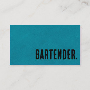Carte De Visite Premier Barman Cuir Faux Noir