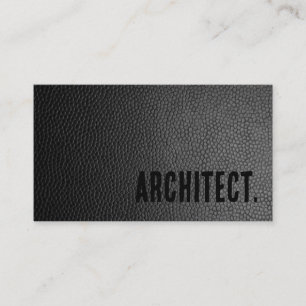 Carte De Visite Premier Black Faux en cuir Architecte
