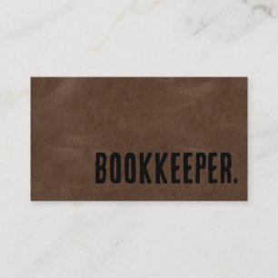 Carte De Visite Premier Brown Faux Cuir Bookkeeper