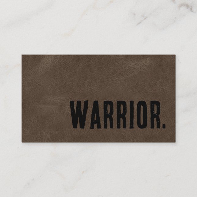 Carte De Visite Premier Brown Faux Leather Martial Arts (Devant)