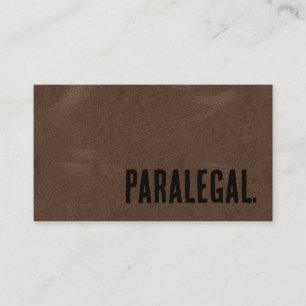 Carte De Visite Premier Brown Faux Leather Paralegal