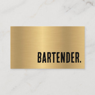 Carte De Visite Premier Faux Gold Barbtender