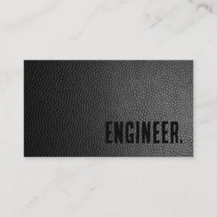 Carte De Visite Premier ingénieur en cuir faux noir