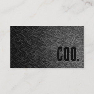 Carte De Visite Premier Noir Faux Cuir COO