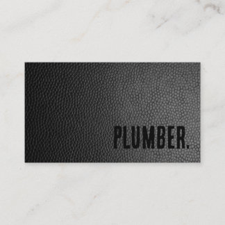 Carte De Visite Premier Noir Faux Plumeur en cuir