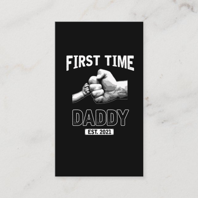 Carte De Visite Premier Père Nouveau Papa 2021 Fête des pères papa (Devant)