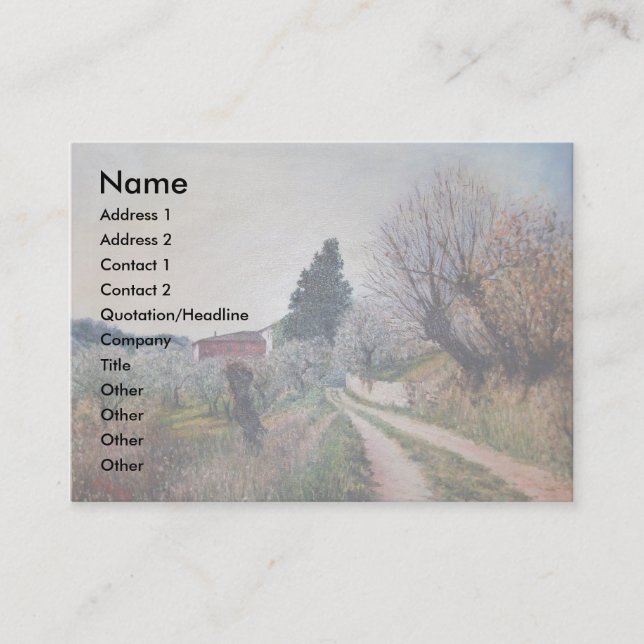 Carte De Visite PREMIER PRINTEMPS EN GOUVERNALAIS / Paysage Toscan (Devant)