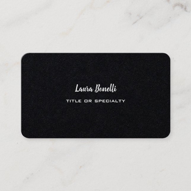 Carte De Visite Premium Black Professional Modern (Devant)