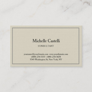 Carte De Visite Premium Linen Professionnel Unique Classique Simpl