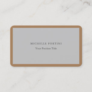 Carte De Visite Premium minimaliste soie Professional Gris Brown