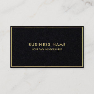 Carte De Visite Premium Modèle noir luxe élégant Or moderne