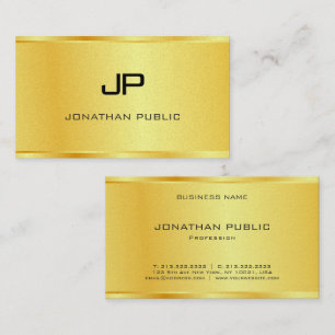 Carte De Visite Premium Pearl Boss Gold Look moderne Luxueux