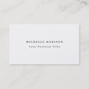 Carte De Visite Premium Pearl Trendy Minimalist Professional Plain
