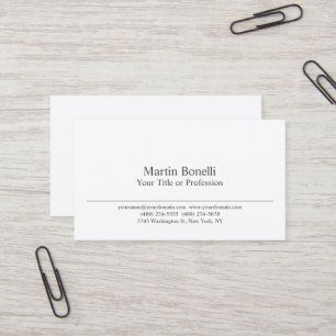 Carte De Visite Premium Silk Noir & Blanc Professionnel Moderne