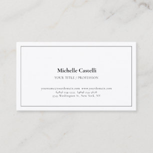 Carte De Visite Premium Silk Professional Unique Classique Simple