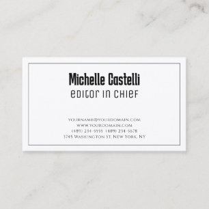 Carte De Visite Premium Silk Professional Unique Classique Simple