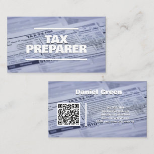 Carte De Visite Préparateur fiscal QR personnalisé