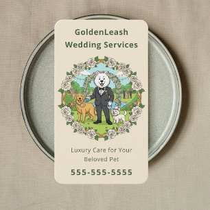 Carte De Visite Préposé de mariage de luxe pour animaux Compagnon 