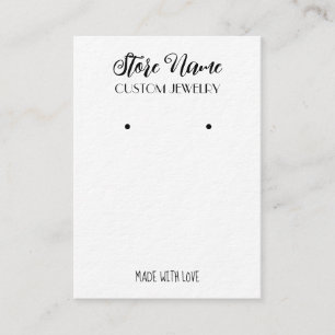 Carte De Visite Présentation minimaliste de boucles d'oreilles