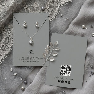 Carte De Visite Présentoir à bijoux Basic Cool Gray Logo TMF26